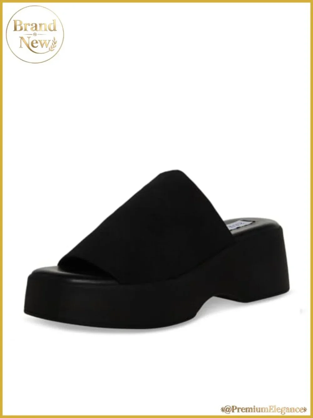Women's Sculpted Platform Sandals Stretchy Slip-On Heels